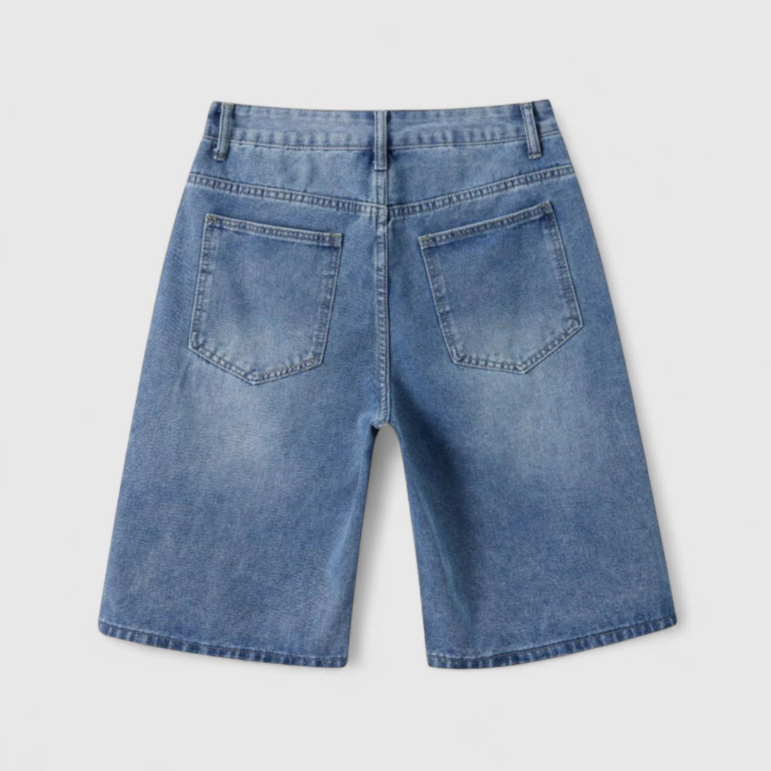 Danny - Wide-Leg Shorts with Contrast Stitching for Streetwear Style