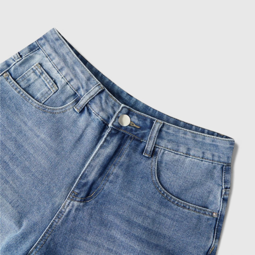 Danny - Wide-Leg Shorts with Contrast Stitching for Streetwear Style
