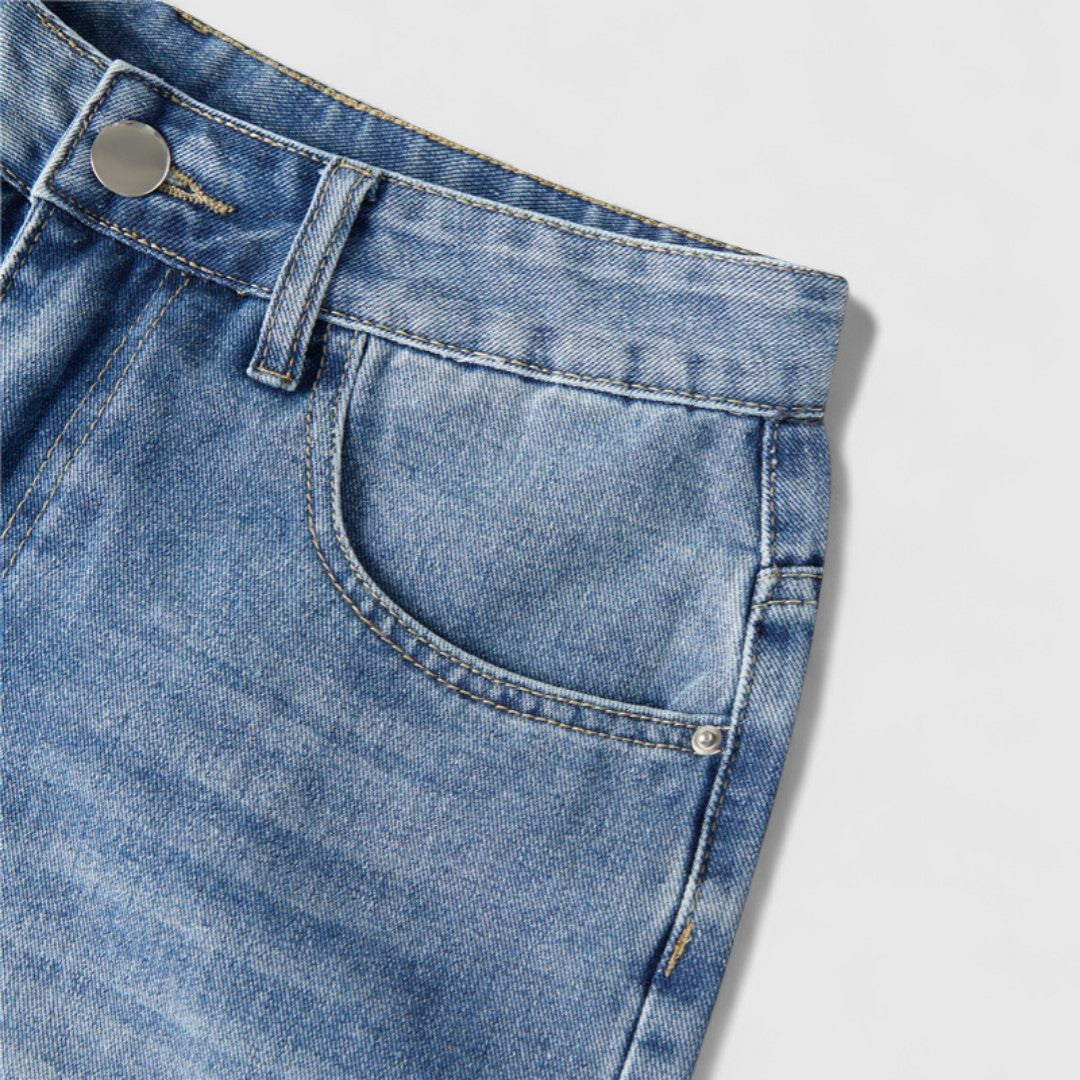 Danny - Wide-Leg Shorts with Contrast Stitching for Streetwear Style