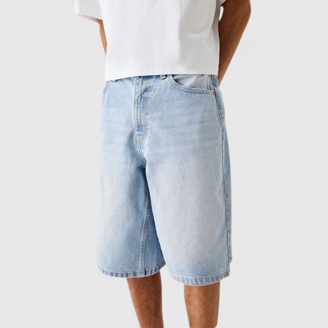Danny - Wide-Leg Shorts with Contrast Stitching for Streetwear Style