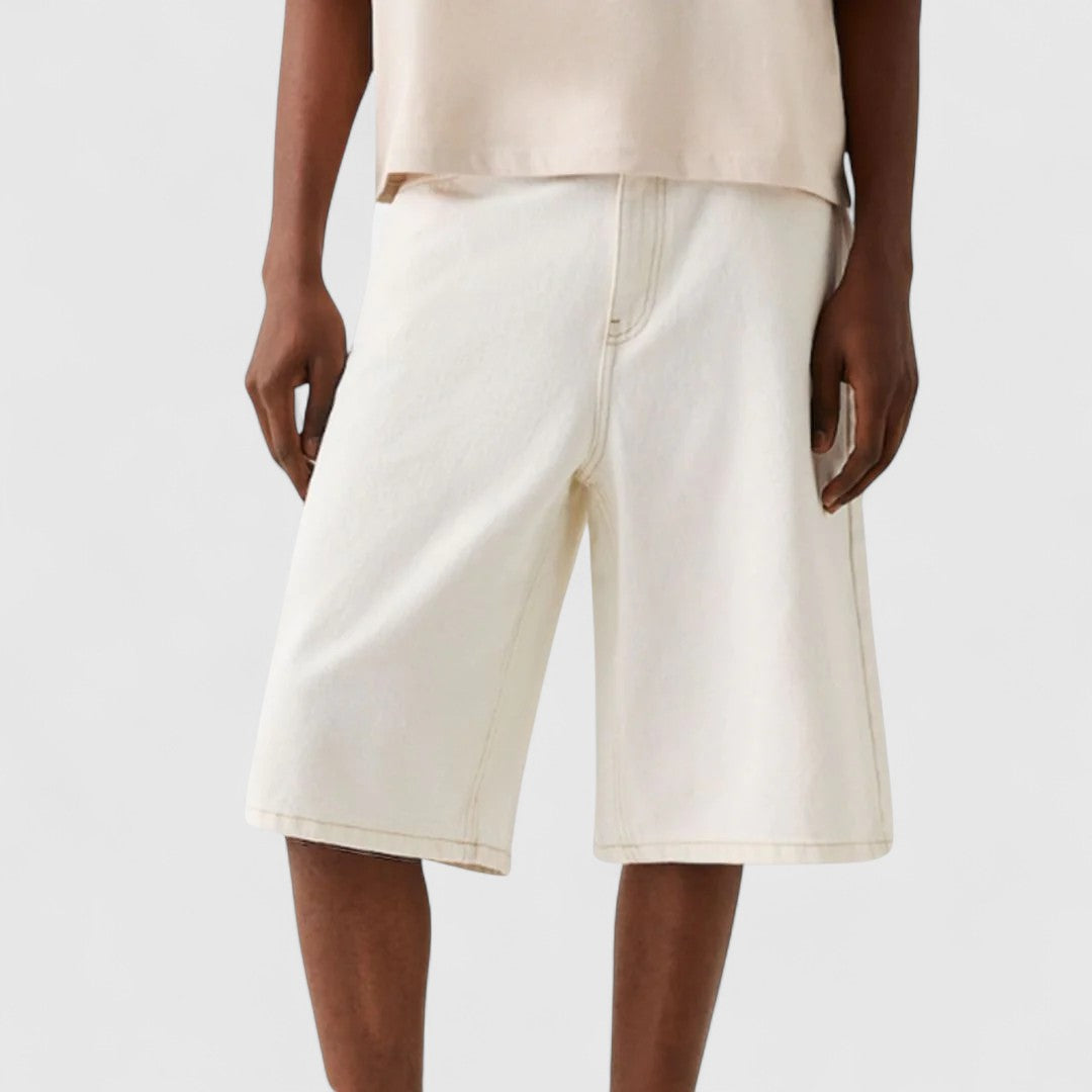 Danny - Wide-Leg Shorts with Contrast Stitching for Streetwear Style