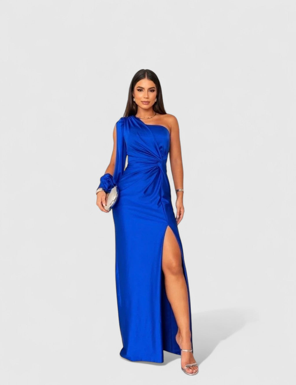 Hugh One-Shoulder Maxi Dress with High Side Slit