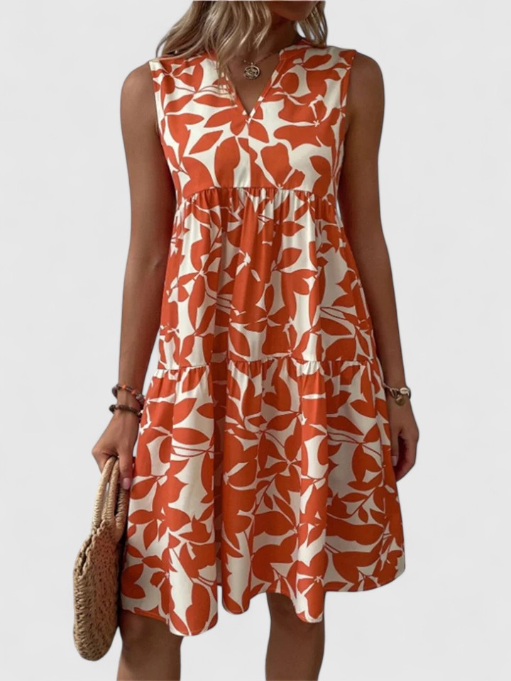 Juliana Sleeveless Dress with Tiered Silhouette for Summer Outfits