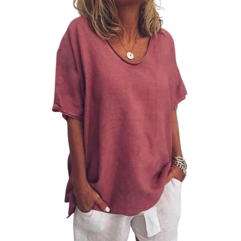 Mirabel - Oversized Blouse with Raw Edges for Laid-Back Summer Style