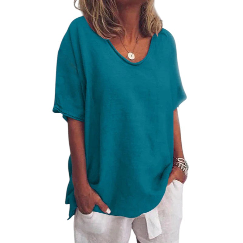 Mirabel - Oversized Blouse with Raw Edges for Laid-Back Summer Style