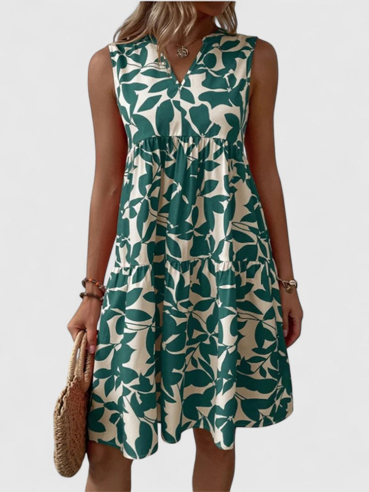 Juliana Sleeveless Dress with Tiered Silhouette for Summer Outfits