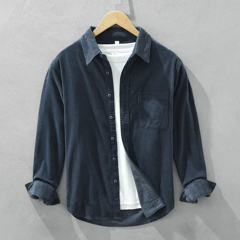 Noah - Casual Overshirt with Button-Down Front and Chest Pocket