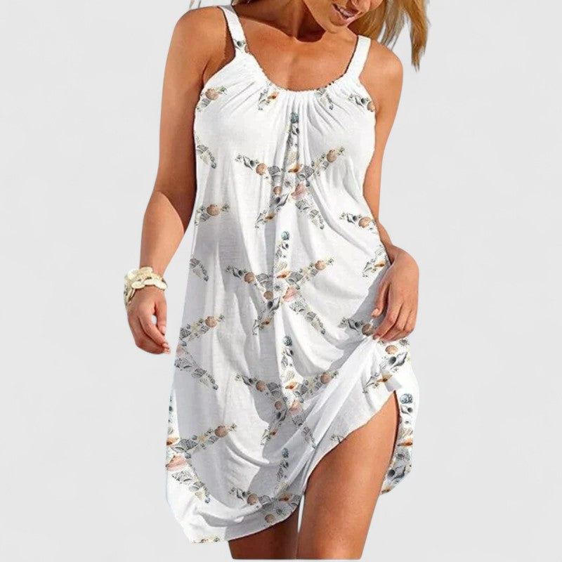 Selene Beach Dress with Print for Summer Getaways